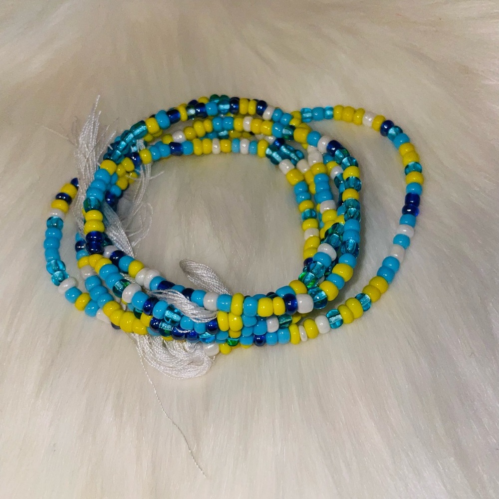 Tie on waist beads